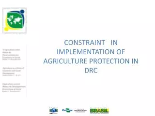 CONSTRAINT	IN IMPLEMENTATION OF AGRICULTURE PROTECTION IN DRC