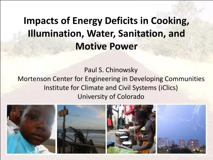 impacts of energy deficits in cooking illumination water sanitation and motive power