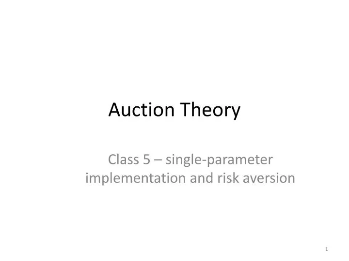 auction theory