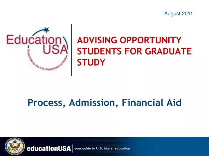 advising opportunity students for graduate study