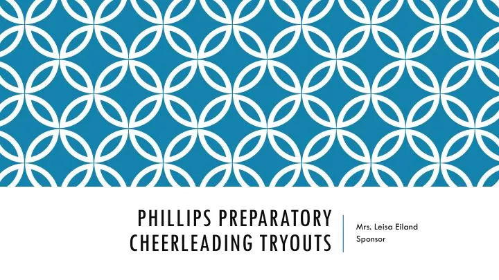 phillips preparatory cheerleading tryouts
