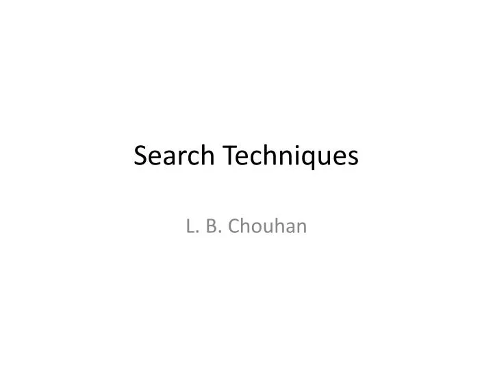 search techniques