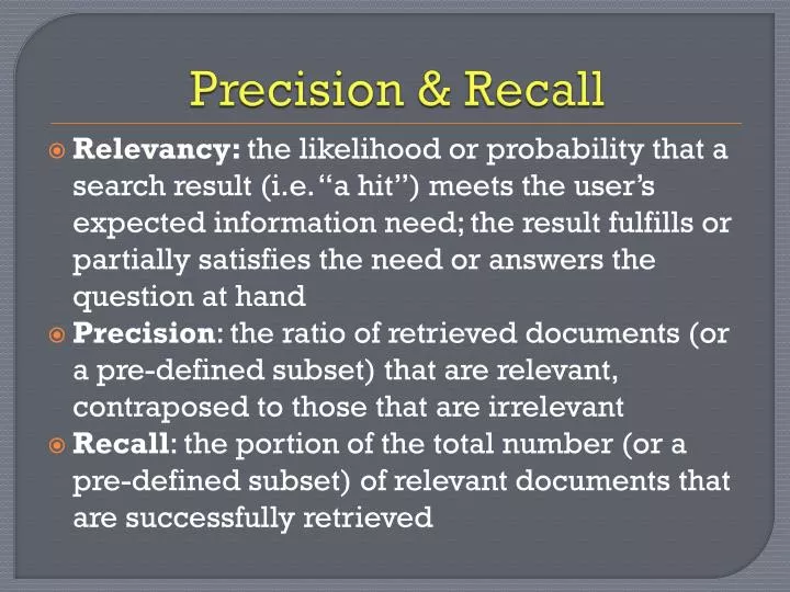 precision recall