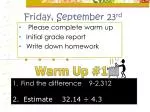 Friday, September 23 rd - slide 1