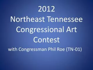 2012 Northeast Tennessee Congressional Art Contest