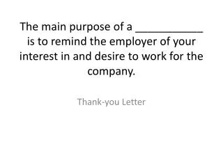 Thank-you Letter