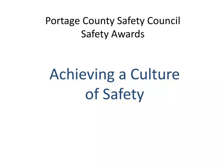 portage county safety council safety awards