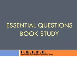 Essential Questions Book Study