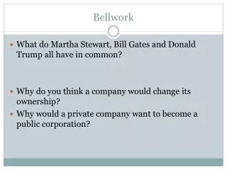 bellwork