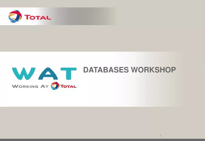 databases workshop