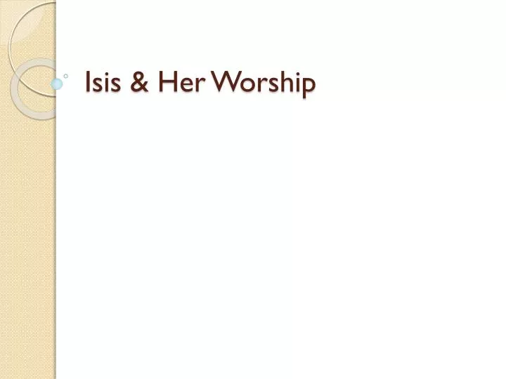 isis her worship