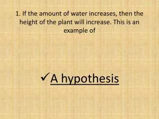 A hypothesis