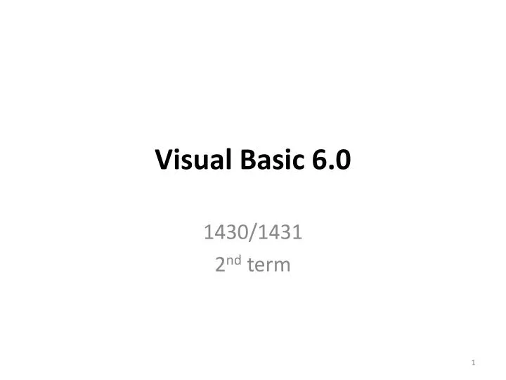 visual basic 6 0