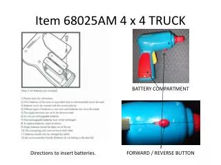 Item 68025AM 4 x 4 TRUCK