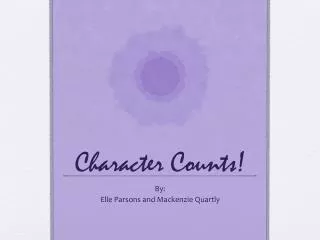 Character Counts!