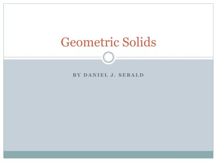 geometric solids