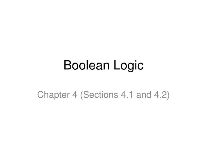 boolean logic