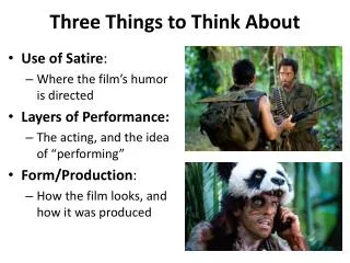 Three Things to Think About
