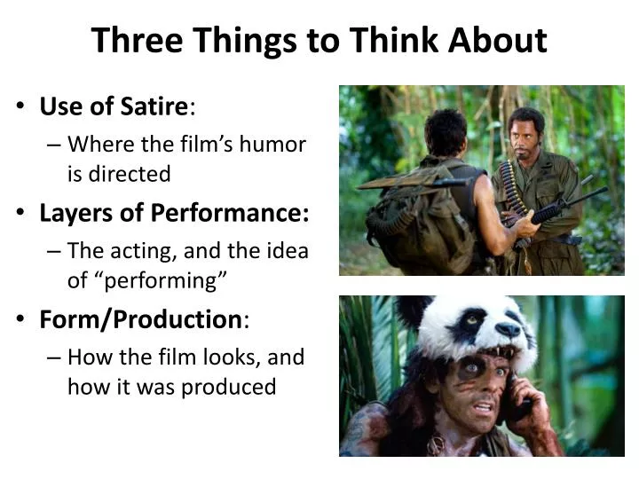 three things to think about
