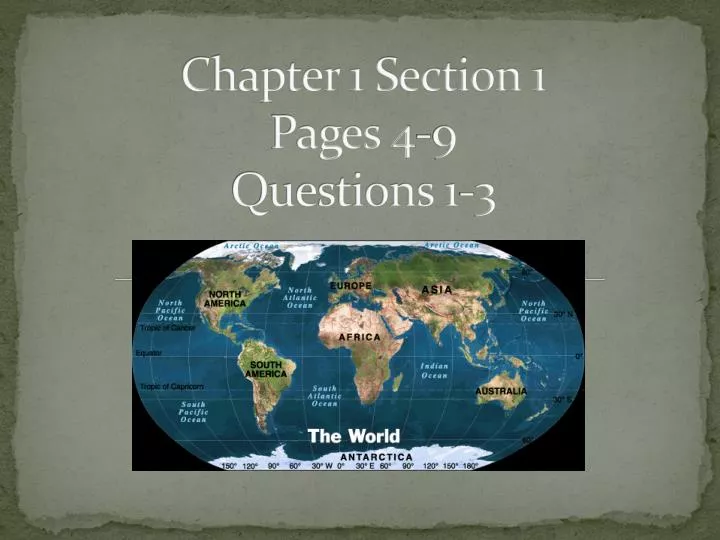 chapter 1 section 1 pages 4 9 questions 1 3