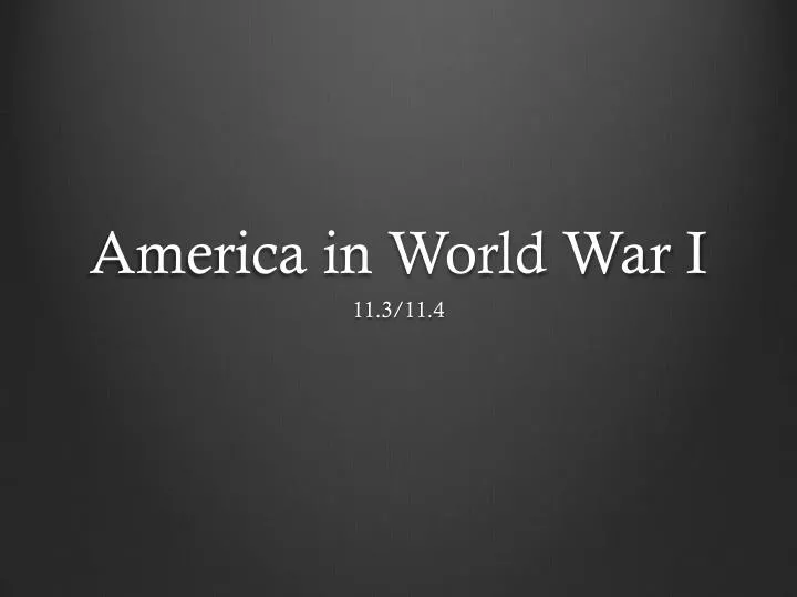 america in world war i