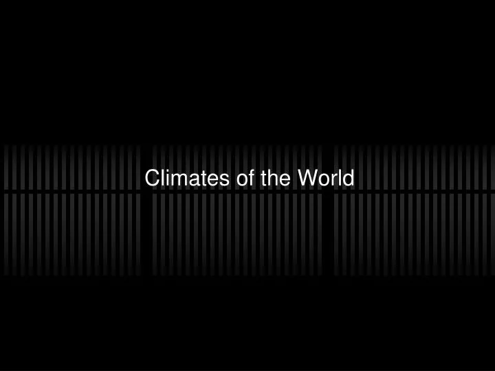 climates of the world