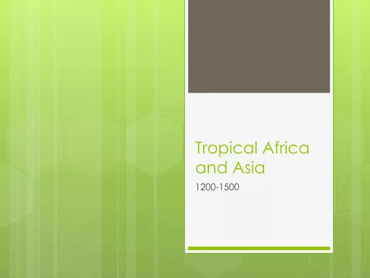 tropical africa and asia