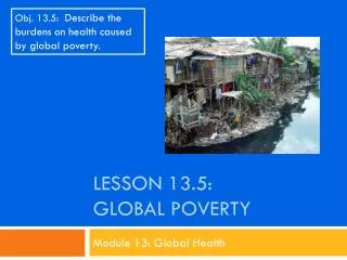 Lesson 13.5: Global Poverty
