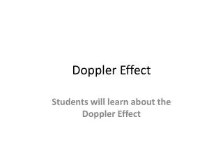 Doppler Effect