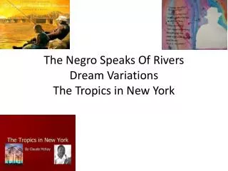 The Negro Speaks Of Rivers Dream Variations The Tropics in New York