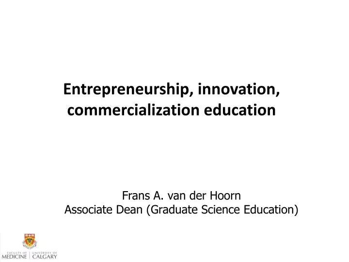 entrepreneurship innovation commercialization education