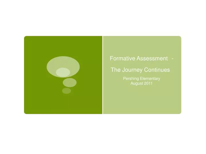 formative assessment the journey continues