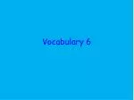 Vocabulary 6