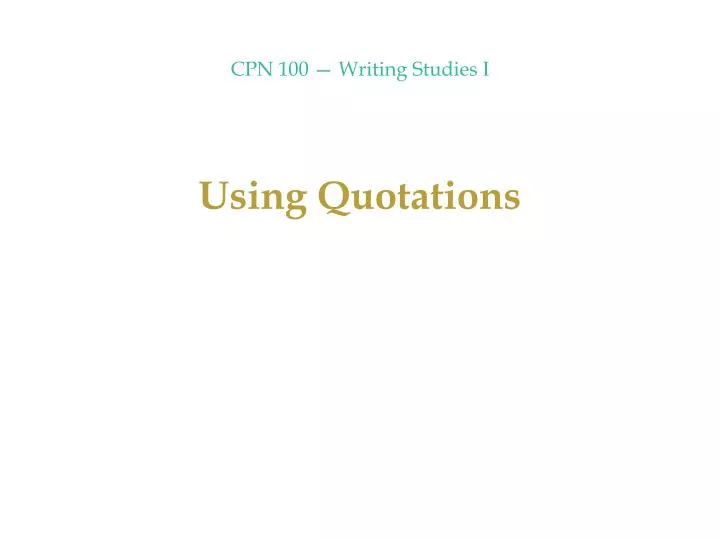 cpn 100 writing studies i