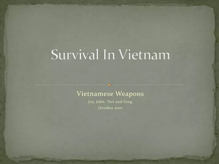survival in vietnam