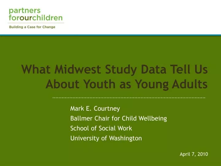 what midwest study data tell us about youth as young adults