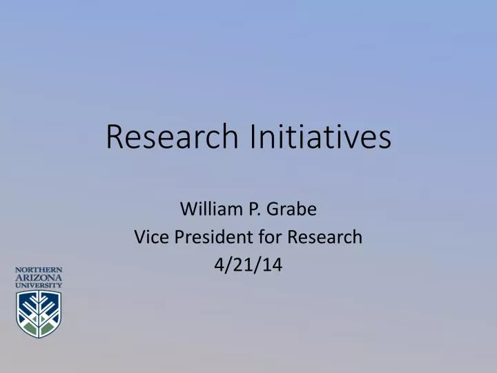 research initiatives