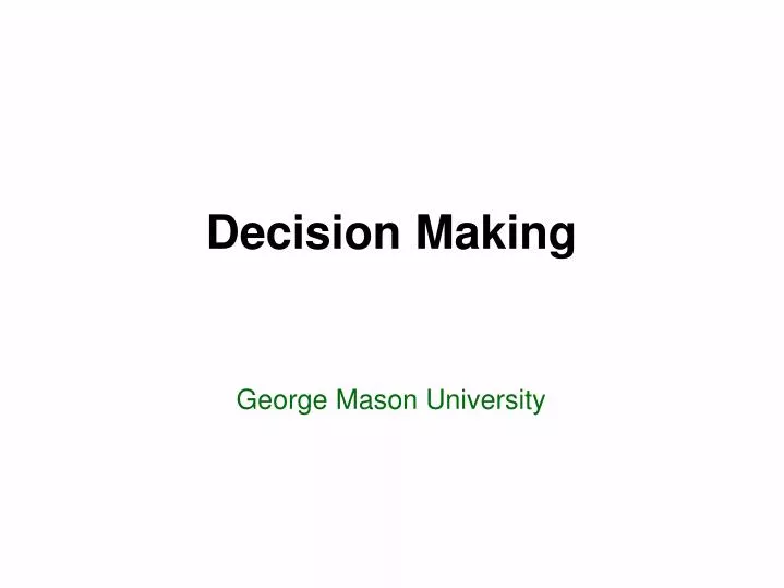 decision making