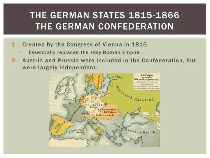 the german states 1815 1866 the german confederation