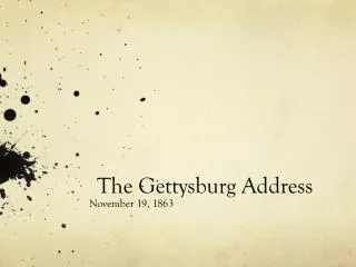 The Gettysburg Address