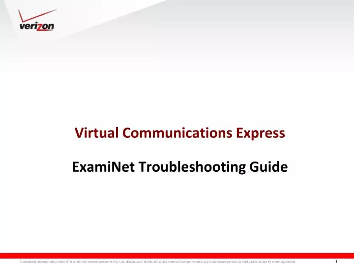 virtual communications express examinet troubleshooting guide