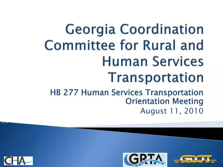georgia coordination committee for rural and human services transportation