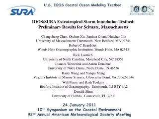 IOOS/SURA Extratropical Storm Inundation Testbed: