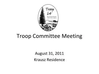 Troop Committee Meeting
