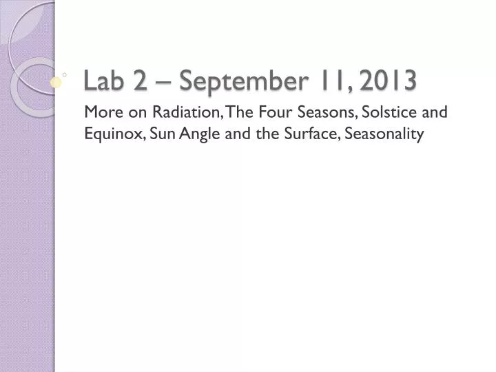 lab 2 september 11 2013