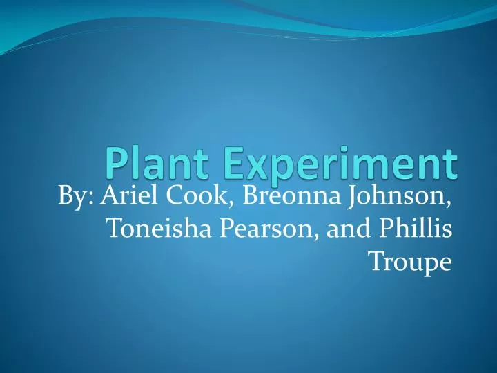 plant experiment