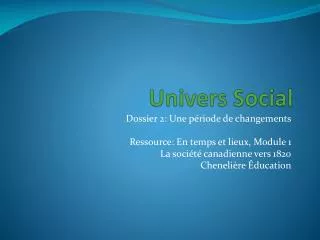 univers social