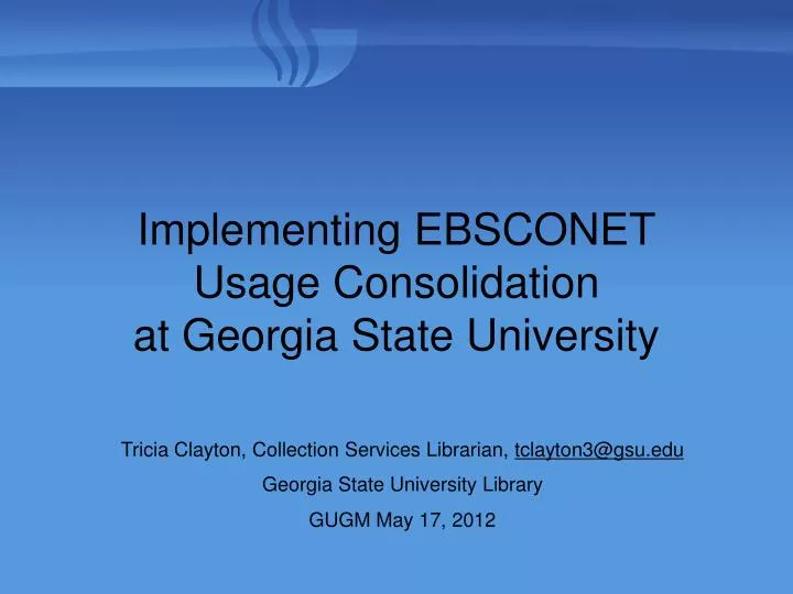 implementing ebsconet usage consolidation at georgia state university