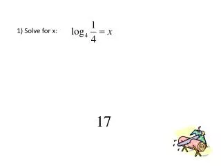 1) Solve for x: