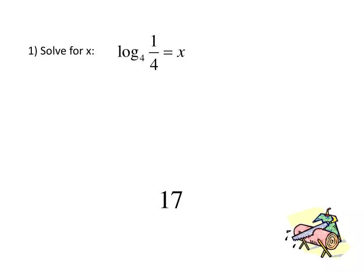 1 solve for x